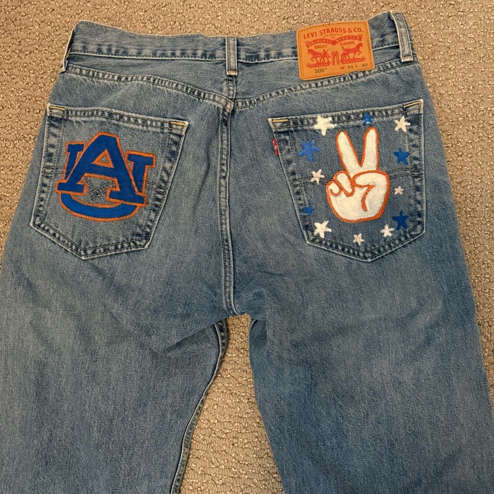 Custom Auburn Levi's Jeans
